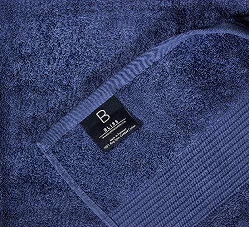 Luxury Oversized Bath Towels | Hotel Quality | Soft & Highly Absorbent |Quick Dry | 650 GSM Bath Sheets| Combed Cotton | Thick & FluffyBathroom Towels | Denim - 4 Pack