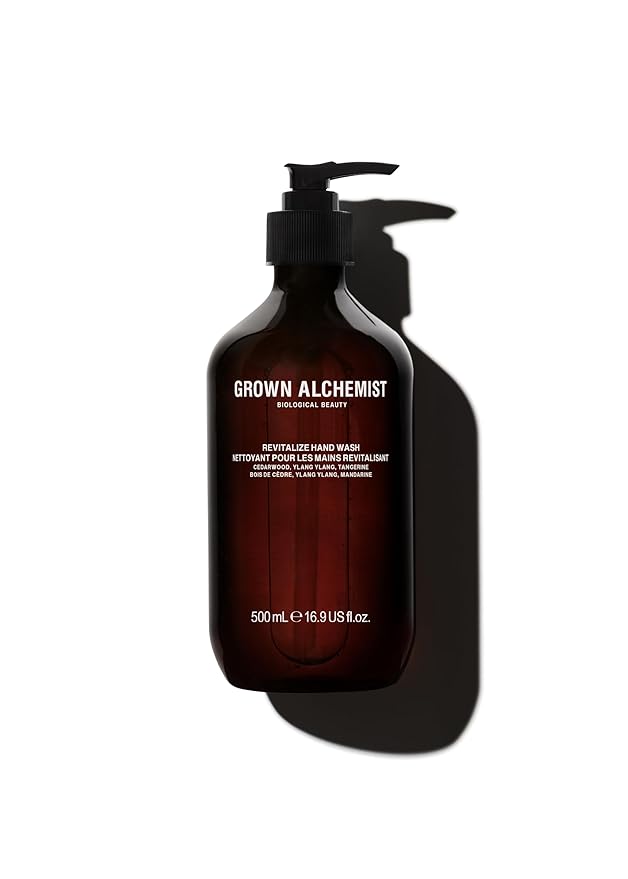 Grown Alchemist Revitalize Hand Wash – Natural Liquid Hand Soap with Ylang Ylang, Tangerine & Cedarwood – Gentle, Hydrating Kitchen & Bathroom Soap, Botanical Cleanser for Sensitive Skin, 500mL