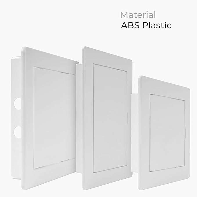 10x13 Inch White Access Panel – ABS Plastic Rectangular Wall & Ceiling Access Door for Plumbing Electrical HVAC – Easy Install Indoor Panel for Drywall Home Improvement and Maintenance