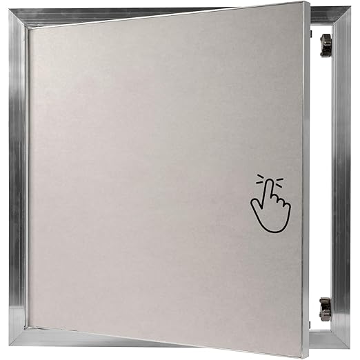 Repa Market 16 x 16 Inch Access Panel for Drywall with Aluminum Frame/Wall Hole Cover/Access Door Panel with Click Function – Heavy-Duty Service Hatch for Plumbing, Electrical, HVAC Access Door