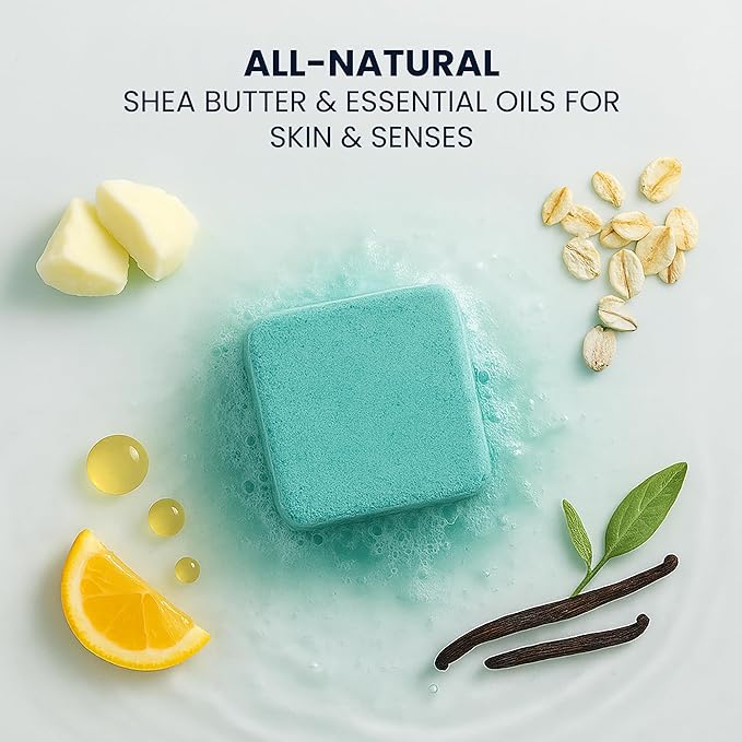 Bath Bombs for Men - Gift Set of 18 Square Shaped Handmade Natural Bath Bombs of 2.5 oz w/Essential Oils, Unique Manly Scents, for Boyfriend, Husband, Father - 18 Pack Square