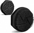 OTHIX Dual-Sided Silicone Body Scrubber, 2-in-1 Silicone Loofah for Shower Exfoliating Body Brush Buffer Scrubber for Men and Women for All Skin, Scalp Massager Lather Well＆Easy to Clean (Black)