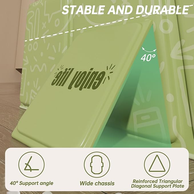 Collapsible Baby Bathtub for Infants & Toddlers, Foldable & Leak-Proof, Reinforced Durable Structure, Heat-Resistant, Easy Storage for Small Spaces, Graffiti Green