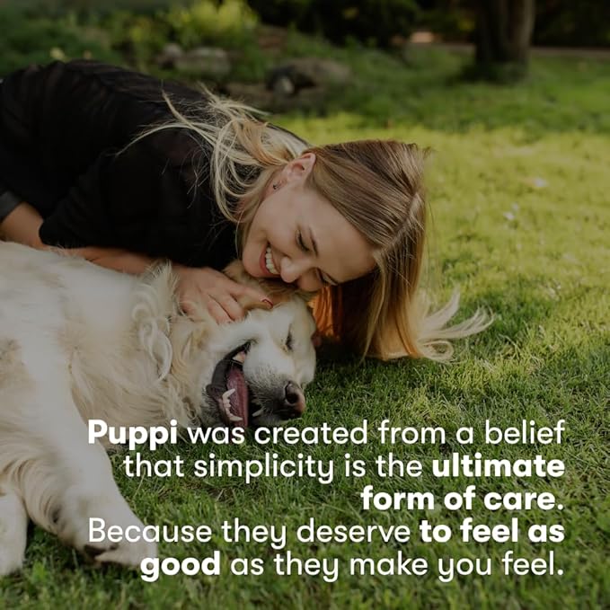 PUPPI Gentle Dog Shampoo Mini (Amberis) | 3.1 fl oz. / 92 ml | Enriched with Aloe Vera and Cucumber Extract | Hypoallergenic Dog Shampoo Sensitive Skin | Travel Size Shampoo