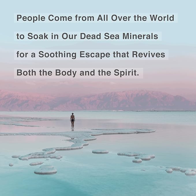 One With Nature 100% Pure Dead Sea Salt for Bath Lavender, 2.5oz 6Pack. High in 21 Essential Minerals, Such as Magnesium, Sulfur, Zinc, Potassium. Skin Nourishing and Therapeutic.