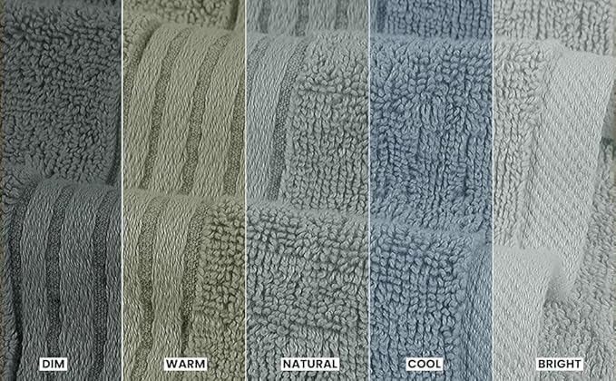 Utopia Towels 6 Piece Premium Hand Towels Set, 16 by 28 inches, 100% Ring Spun Cotton, Lightweight and Highly Absorbent Towels for Bathroom, Travel, Camp, Hotel, and Spa, Cool Grey