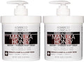 Advanced Clinicals Manuka Honey Body Cream For Women & Men | Body Butter Lotion For Extremely Dry Skin | Collagen Cream | Skincare Moisturizer Hydrating Balm Improves Look Of Aging Skin, 16Oz, 2-Pack