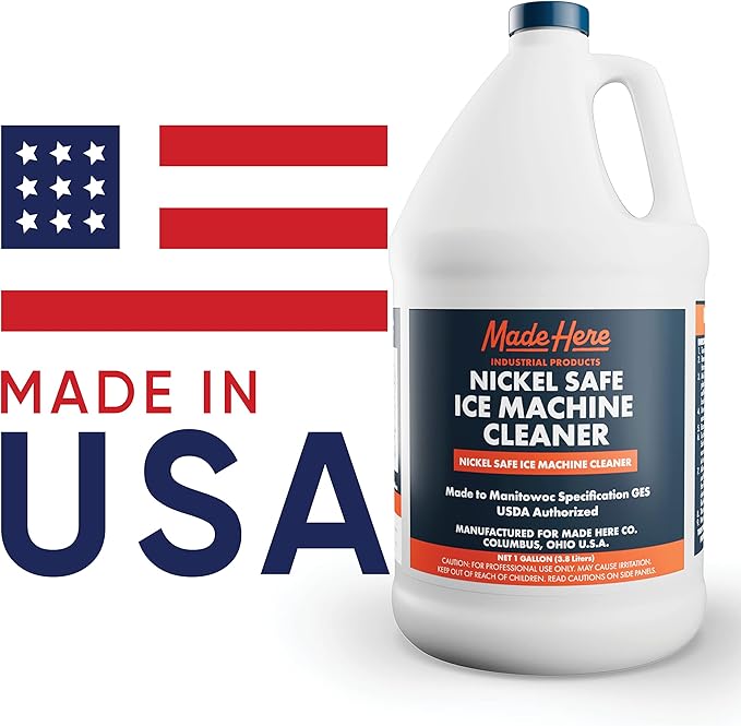 Ice Machine Cleaner - Nickel-Safe Descaler for Effective Cleaning- Ideal for Nickel Components - Ideal for Home or Commercial Use, 1 Gallon, Pack of 1