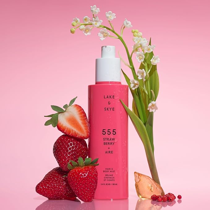Lake & Skye, 555, Strawberry + Aire Hair & Body Mist - 3.4 oz