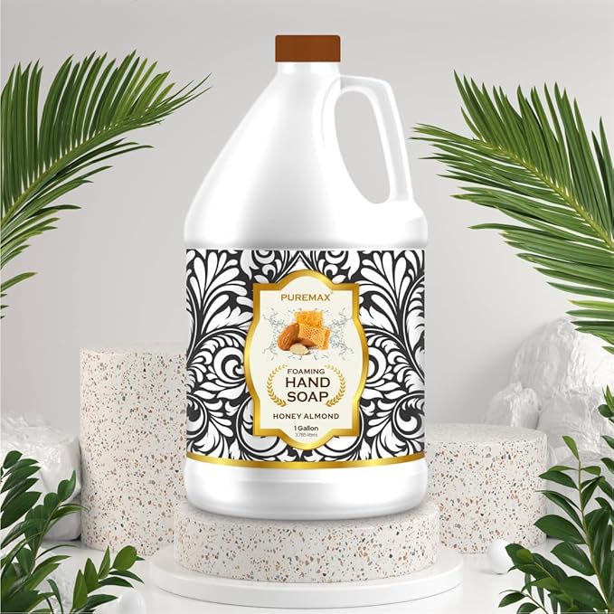 Foaming Hand Soap Refills | Honey Almond | Essential Oils | Gentle, Moisturizing Foam | Made in USA | 128 Fl Oz (1 Gallon)