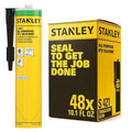Stanley S421 All-Purpose RTV Silicone Sealant (48 x 10.1 fl.oz.) – 100% Waterproof Translucent Caulk | Industrial-Grade Silicone for Kitchen, Bathroom, Shower, Window, Door, Indoor & Outdoor Use