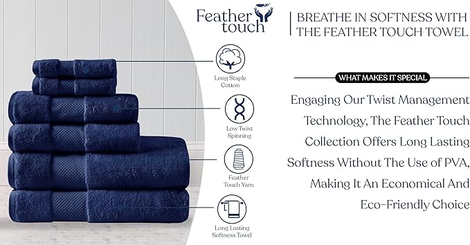 Delara Organic Cotton Luxuriously Plush Bath Towel 20 Piece Set|GOTS & Oeko-TEX Certified|Premium Hotel Quality Towels|Feather Touch Technology|650 GSM Long Staple|Soft, Quick Dry & Ultra-Absorbent