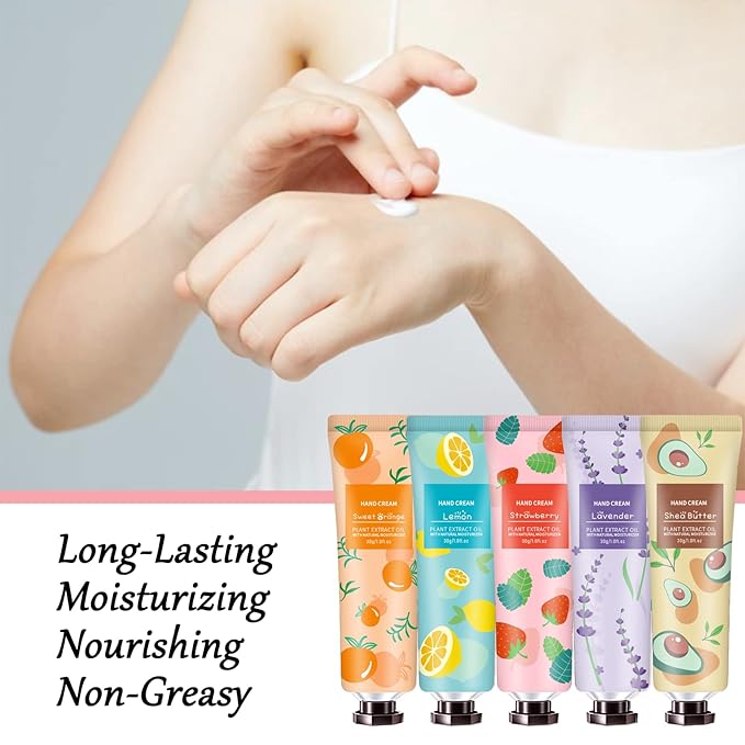 10 Pack Hand Cream for Dry Cracked Hands, Stocking Stuffers for Teen Girls,Christmas Gifts for Women,Teacher Appreciation Gifts, Natural Plant Fragrance Mini Hand Lotion Moisturizing Hand Care Cream