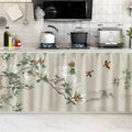 SK Studio Short Curtains for Kitchen, Cabinet Shelf Dust-Proof Blackout Tier Cafe Curtain Under Sink Skirt for Bathroom Laundry Room Style 8, 19.7" W x 31.5" H
