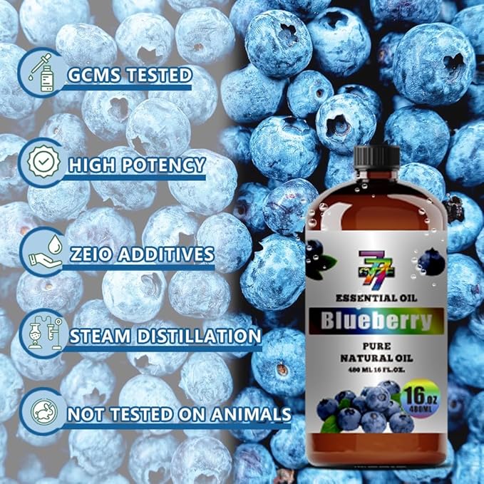 Blueberry Essential Oil (16 oz / 480 ml) – Blueberry Oils for diffusers, humidifiers, Home Baths, Cleaning Products, Yoga, DIY Soaps and DIY Scented Candles