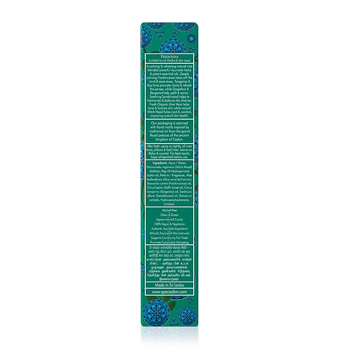 SPA CEYLON De-Stress - Harmonising Essence Mist | Non-Oily Natural Mist | Reduces Stress | Luxuriously Fragrant | Suitable for all skin types (100 ml, Frankincense)