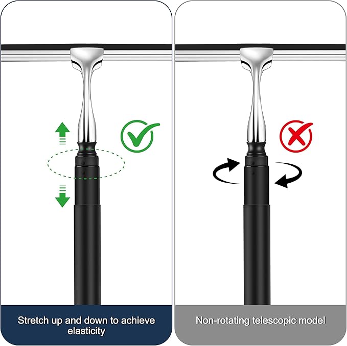 12-51’’ Telescopic Window Squeegee for Home, 2 in 1 Window Cleaning Squeegee Kit, Shower Squeegee for Glass Doors, Outdoor extendable Window Cleaner Tool for Floor Tile Wall Car Windshield