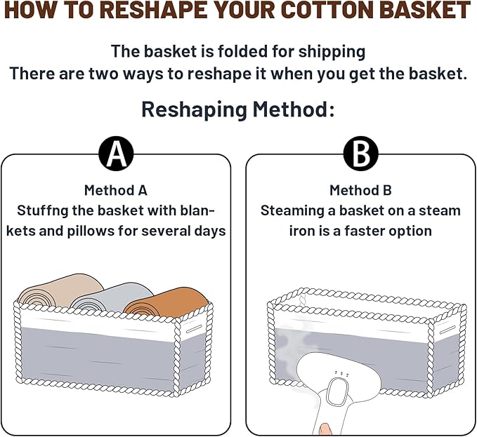 Large Shallow Organizing Baskets 15x11x5.1 Inches - Rope Woven Storage Bins for Bathroom, Shelves, Cube Closet, Gradient Grey 3 Packs
