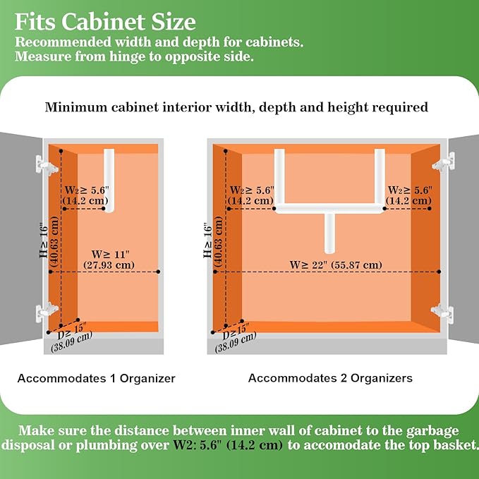REALINN Under Sink Organizer, Pull Out Cabinet Organizer 2 Tier Slide Out Sink Shelf Cabinet Storage Shelves, Under Sink Storage for Kitchen Bathroom Cabinet, White, 1 Pack
