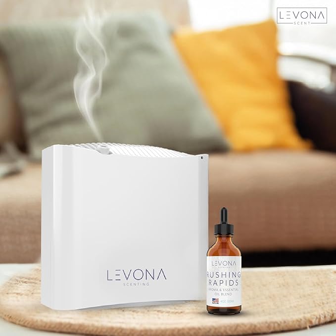 Levona Scent Essential Oils - Scents for Home, Hotel & Office Use - Perfect for Home Diffuser & Humidifiers - Aroma Fragrance Oil, Ideal for Massage, Relaxation, and Spa - Rushing Rapids, 120ml