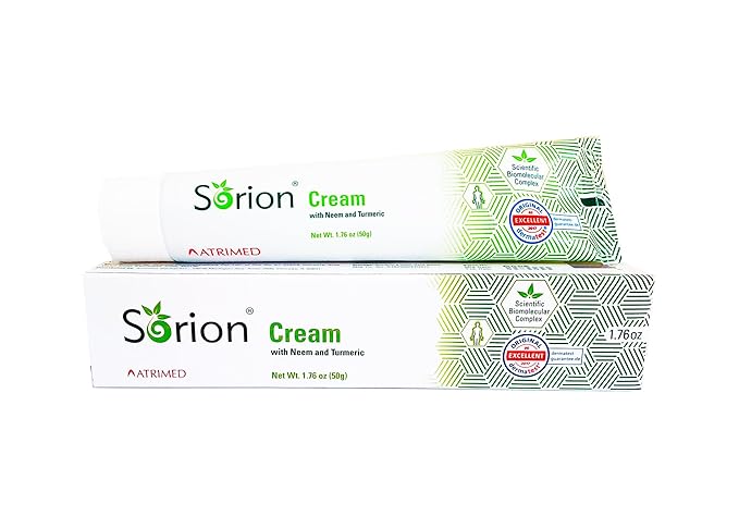 Sorion Cream - Herbal Moisturizer for Dry, Itchy, Flaky Skin with Coconut Oil, Neem, Turmeric and Pala Indigo Plant Skincare