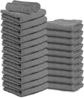 24 Pack Dark Grey Hand Towels 100% Cotton Spa Towel – 16x27 inches Highly Absorbable Facial Towels Gym, Hair, Face, Bulk Small Towels (Not Bleach Proof)