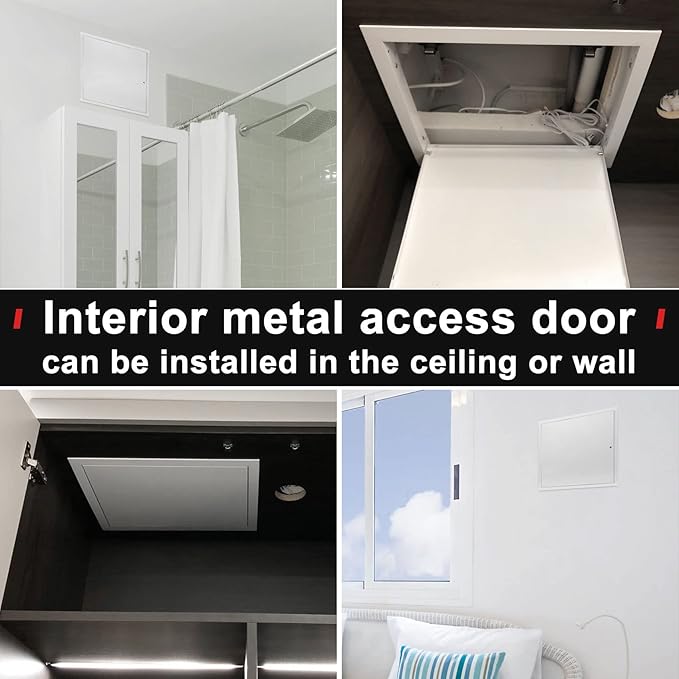 Thicken 1mm 20 x 20 Access Panel for Drywall,Attic Door, Ceiling Access Panel for Drywall,20x20 Metal Access Panels are Thickened to 1mm to Solve The Problem of Fragile Panels(Screwdriver Latch)