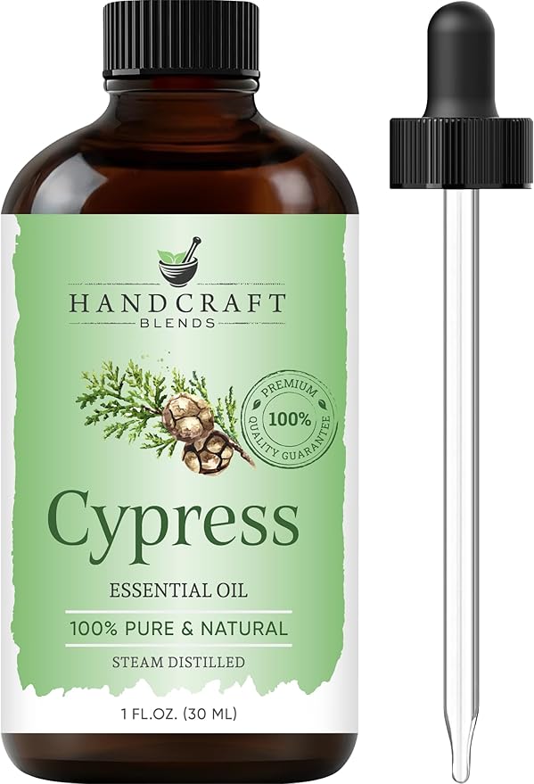 Handcraft Blends Cypress Essential Oil – 1 Fl Oz – 100% Pure and Natural – Premium Grade Essential Oil for Diffuser and Aromatherapy, Skin, Massage, Candle and Soap Making Fragrance