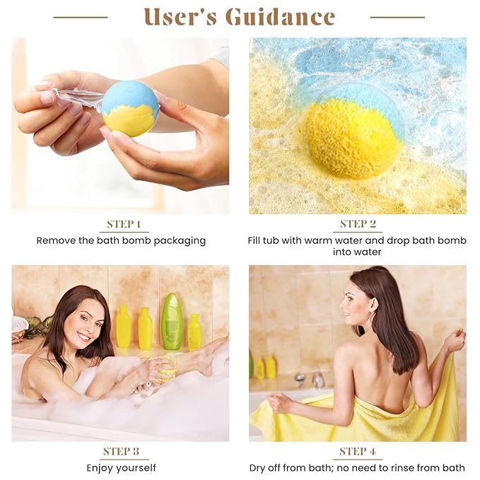 Bath Bombs Set, 20 pcs Natural Shea Butter & Safe Oil Bath Bomb for Skin Moisturizing, Handmade Bubble Bath & Fizzy, Ideal Presents for Women