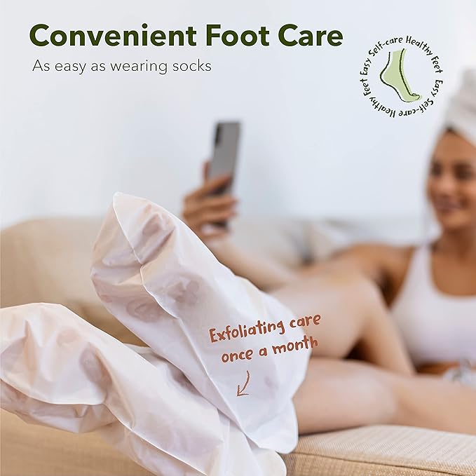 Purederm Shiny & Soft Foot Peeling Mask (6 pack) - For smooth and moist baby skin with Exfoliating peel off Calluses, Dry Skin, Cracked Heels - Men and Women