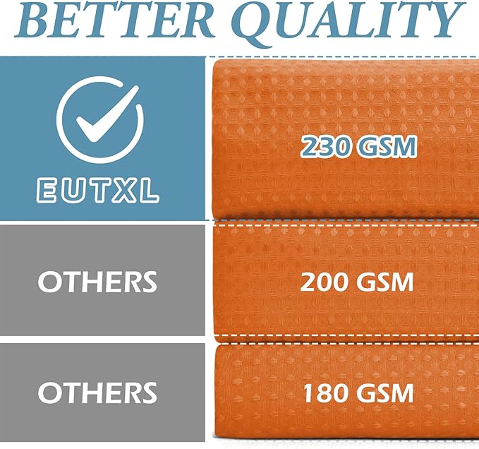 Burnt Orange Stall No Hook Shower Curtain with Snap in Liner,230GSM Waffle Weave Shower Curtains for Bathroom,54W x 80H
