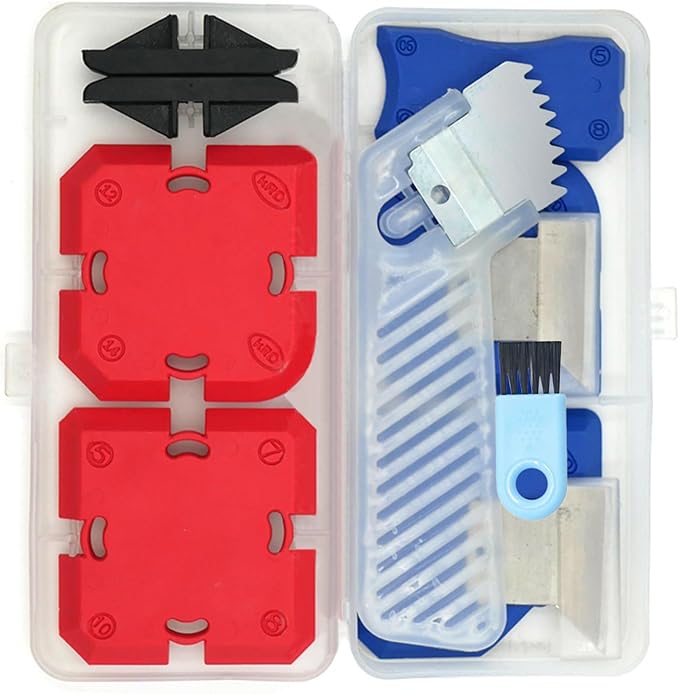 12Pcs Caulking Tool Kit, Professional Silicone Profiling Kit with Sealant Finishing Tools and Caulk Removal Tools