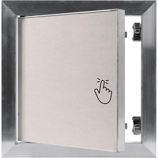 Repa Market 8 x 8 Inch Access Panel for Drywall with Aluminum Frame/Wall Hole Cover/Access Door Panel with Click Function – Heavy-Duty Service Hatch for Plumbing, Electrical, HVAC Access Door
