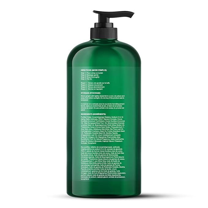 Botanic Hearth Tea Tree Body Wash -16 fl oz- All-Natural Antifungal & Odor-Control Shower Gel for Acne, Athlete’s Foot, Ringworm, Jock Itch & Healthy Skin,Sulfate & Paraben Free, for Men and Women