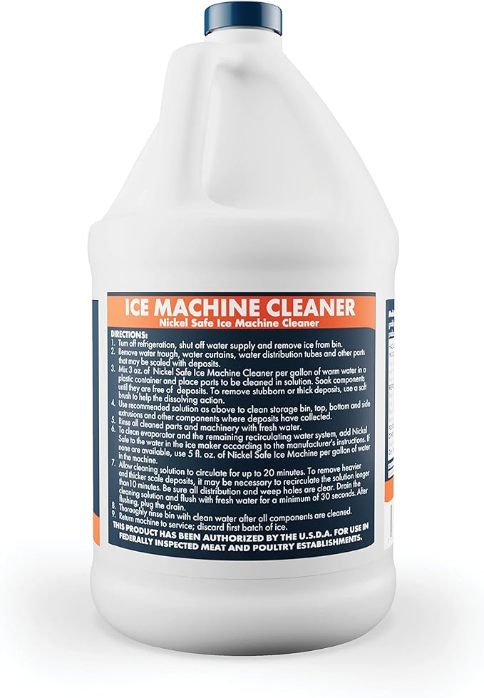 Ice Machine Cleaner - Nickel-Safe Descaler for Effective Cleaning- Ideal for Nickel Components - Ideal for Home or Commercial Use, 1 Gallon, Pack of 1