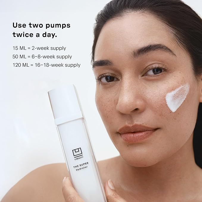 U Beauty The SUPER Hydrator Hyaluronic Acid Moisturizing Cream - Mega-Dose Skin Hydrator with Peptides and Grapeseed Oil for Supple, Smooth, and Softer-Looking Skin For Up To 48 Hours - 4 fl oz