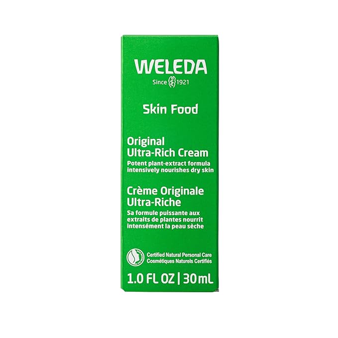 Weleda Skin Food Original Ultra-Rich Body Cream, 1 Fluid Ounce, Plant Rich Moisturizer with Pansy, Chamomile and Calendula