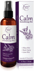 Calm Aromatherapy Mist with Lavender & Chamomile Essential Oil. Natural Sleep & Pillow Spray, Room & Linen Mist. Lavender Spray Air Freshener for Relaxation & Sleep - Brookethorne Naturals