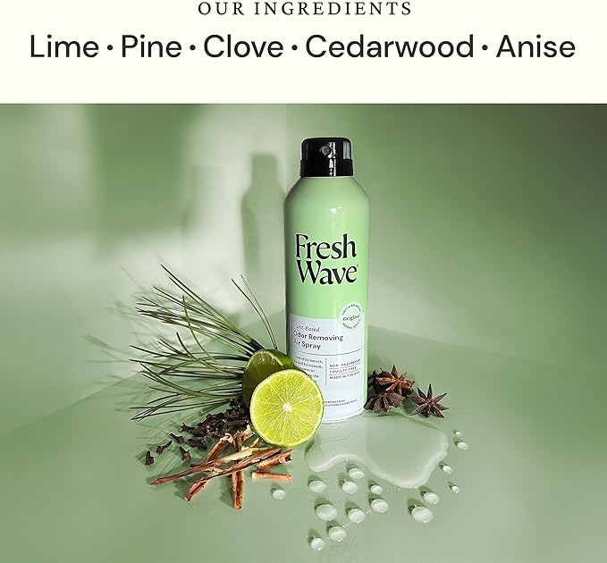 Fresh Wave Odor Eliminator Spray & Air Freshener, 8 oz. | Pack of 2 | Non-Aerosol, Fine Mist | Odor Absorbers | Safer Odor Relief | Natural Plant-Based Odor Eliminator | For Furniture, Fabrics & Trash