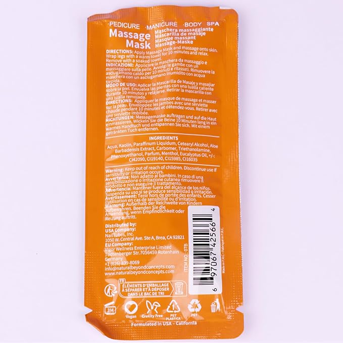 Pedicure Kit Foot Soak Set: Bubble Salt, Sugar Scrub, Massage Mask, Massage Lotion in a Box, 4 Step Foot Spa Kit for Dry Feet,Tired Feet（3 Set Mango)