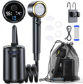 Portable Shower for Camping,8000mAh Rechargeable Camping Shower with 10 Spray Modes,Fahrenheit Display, IPX8 Waterproof Outdoor Camp Pump for Hiking, Travel, Car, Pet, Plants,Surf & Boat Cleaning