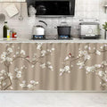 SK Studio Short Curtains for Kitchen, Cabinet Shelf Dust-Proof Blackout Tier Cafe Curtain Under Sink Skirt for Bathroom Laundry Room Style 5, 23.6" W x 31.5" H