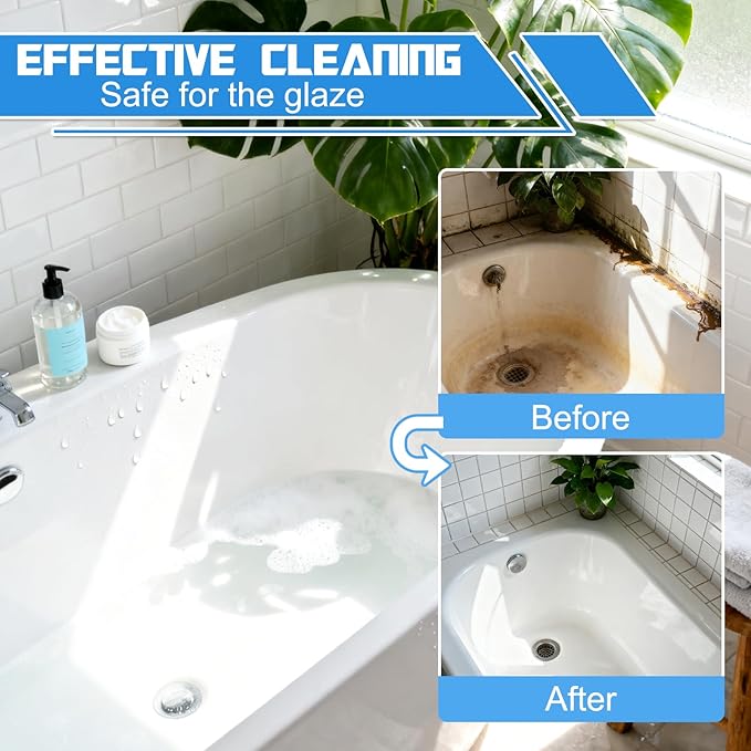 Bathroom Descaler Foam Cleaner, 2025 New Bathroom Descaler, Bathtub Cleaner,Stubborn Stains Cleaner,All Purpose Bathroom Cleaner Foam Spray for Home Kitchen(2pcs)