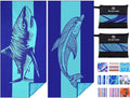 2 Pack Microfiber Lightweight Beach Towel 71"x32" Oversized Extra Large Thin Sand Free Towels Travel Swim Pool Yoga Gym Camping for Adults Women Men Beach Essentials Accessories Vacation Gift