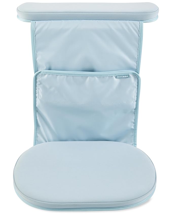 Skip Hop Baby Bath All-in-One Cushioned Elbow Saver & Kneeler Pad Set with Height-Adjustable Design and Quick-Dry Material, Wave