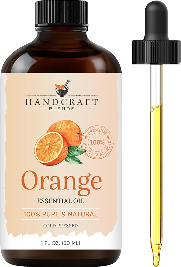 Handcraft Blends Orange Essential Oil – 1 Fl Oz – 100% Pure and Natural – Premium Grade Essential Oil for Diffuser and Aromatherapy, Skin, Massage, Candle and Soap Making Fragrance