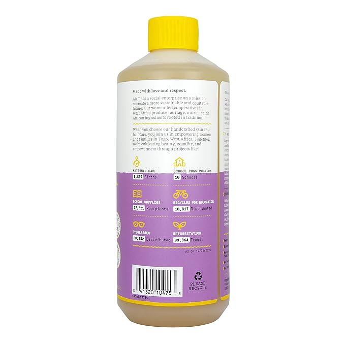 Alaffia Babies and Kids Bubble Bath, Gentle Bath Essentials for Delicate Skin, Plant-Based Formula, Paraben & Sulfate-Free, Vegan, with Long-Lasting Bubbles, Lemon Lavender, 2 Pack - 16 Fl Oz Ea