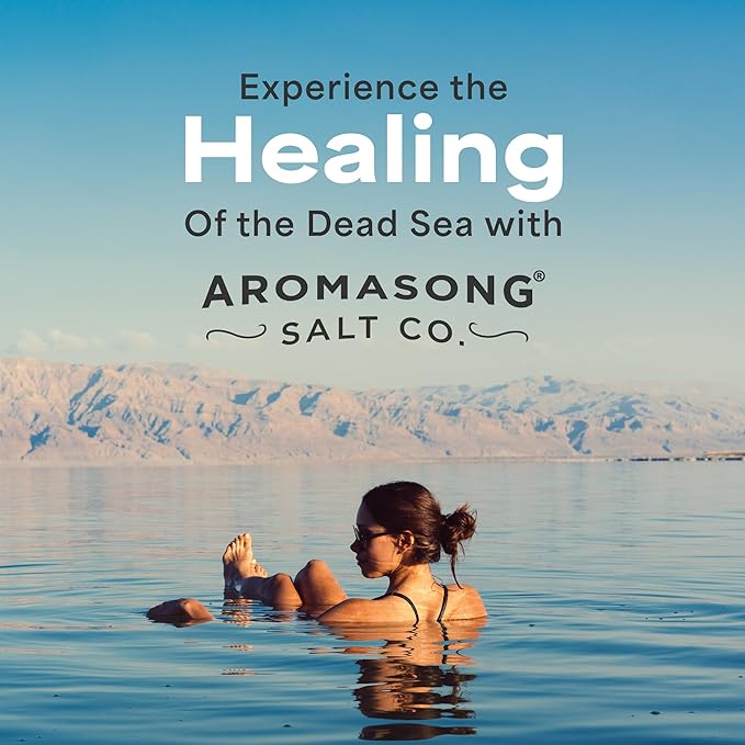 Aromasong Raw Magnesium Flakes for Bath + Dead Sea Salt for Soaking - 5 Lb Resealable Pack Magnesium Chloride Flakes - Organic Bath Salt Relaxing Mineral Soak (Packaging May Vary)