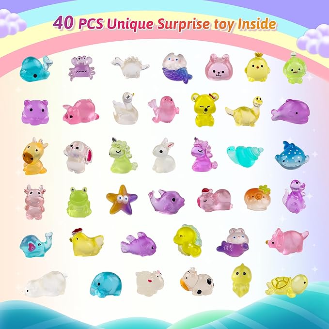 Bath Bombs for Kids with Toys Inside - 40 Pack Surprise Organic Natural Bath Bombs (Dino/Unicorn/Marine) Toddler Toys for Boys & Girls, Children's Birthday Christmas Gifts Set