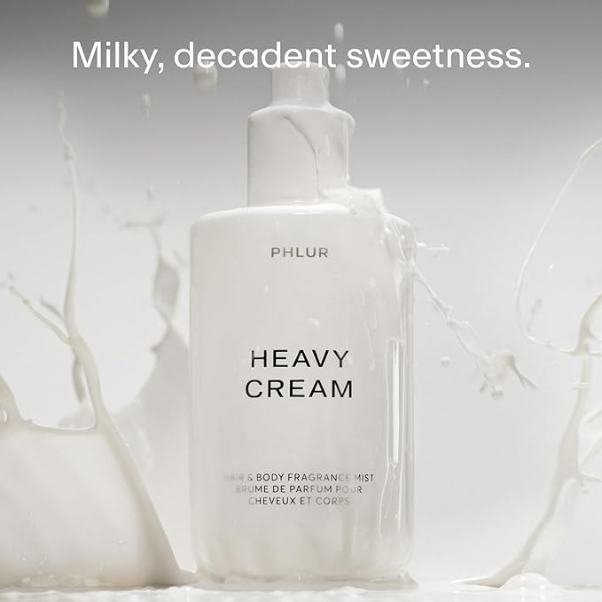 PHLUR Heavy Cream Body Mist – Hair and Body Mist & Body Spray Marshmallow, Whipped Cream, Jasmine, Coconut & Vanilla Body Spray (8 FL Oz)